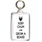 Keep Calm and Grow a Beard - Double Sided - Large Keyring