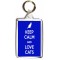 Keep Calm and Love Cats - Double Sided - Large Keyring