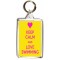 Keep Calm and Love Swimming - Double Sided - Large Keyring