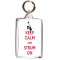 Keep Calm and Strum On - Double Sided - Large Keyring