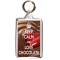 Keep Calm and Love Chocolate - Double Sided - Large Keyring