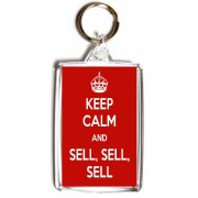 Keep Calm and Sell, Sell, Sell - Double Sided - Large Keyring Keep Calm and Sell, Sell, Sell - Double Sided - Large Keyring