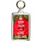 Keep Calm and Love England - Double Sided - Large Keyring
