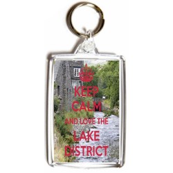 Keep Calm and Love the Lake District - Double Sided - Large Keyring