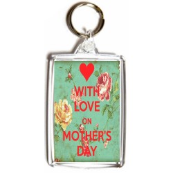 With Love on Mother's Day - Double Sided - Large Keyring
