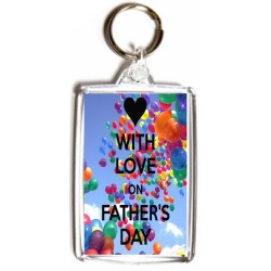 With Love on Father's Day - Double Sided - Large Keyring