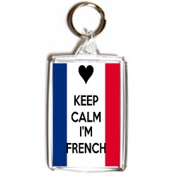 Keep Calm I'm French - Double Sided - Large Keyring