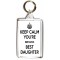 Keep Calm You're Britain's Best Daughter - Double Sided - Large Keyring