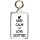 Keep Calm and Love Scotties - Double Sided - Large Keyring