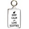 Keep Calm and Love Scotties - Double Sided - Large Keyring