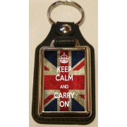 Keep Calm and Carry On - Oblong Medallion Keyring