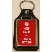 Keep Calm and Take a Picture - Oblong Medallion Keyring