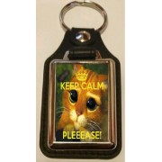 Keep Calm Pleeese! - Oblong Medallion Keyring
