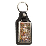 Freak Out and Throw Stuff - Oblong Medallion Keyring