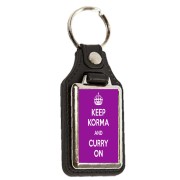 Keep Korma and Curry On - Oblong Medallion Keyring