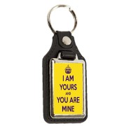 I am Yours and You are Mine - Oblong Medallion Keyring