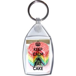 Keep Calm and Eat Cake - Keyring