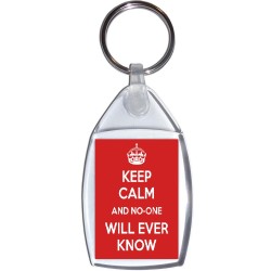 Keep Calm and No-one will Ever Know - Keyring