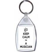 Keep Calm and I'm a Musician - Square Keyring