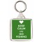 Keep Calm and Go Fishing - Square Keyring