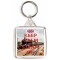 Keep Calm and Steam On - Square Keyring