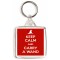Keep Calm and Carry a Wand - Square Keyring