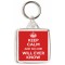 Keep Calm and No-one will Ever Know - Square Keyring