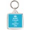 Keep Calm and Party On - Square Keyring