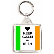 Keep Calm I'm Irish - Square Keyring