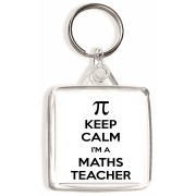 Keep Calm I'm a Maths Teacher - Square Keyring