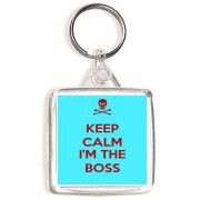 Keep Calm I'm the Boss - Square Keyring