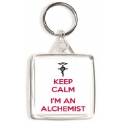 Keep Calm I'm an Alchemist - Square Keyring