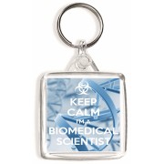 Keep Calm I'm a Biomedical Scientist - Square Keyring