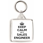 Keep Calm I'm a Sales Engineer - Square Keyring